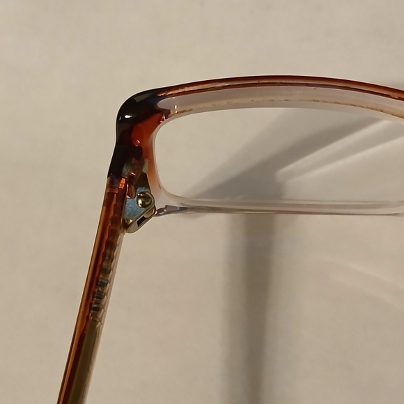 Women's Brown/Clear Square Shaped Eyeglasses Frames 50-16-135 mm - Picture 8 of 8